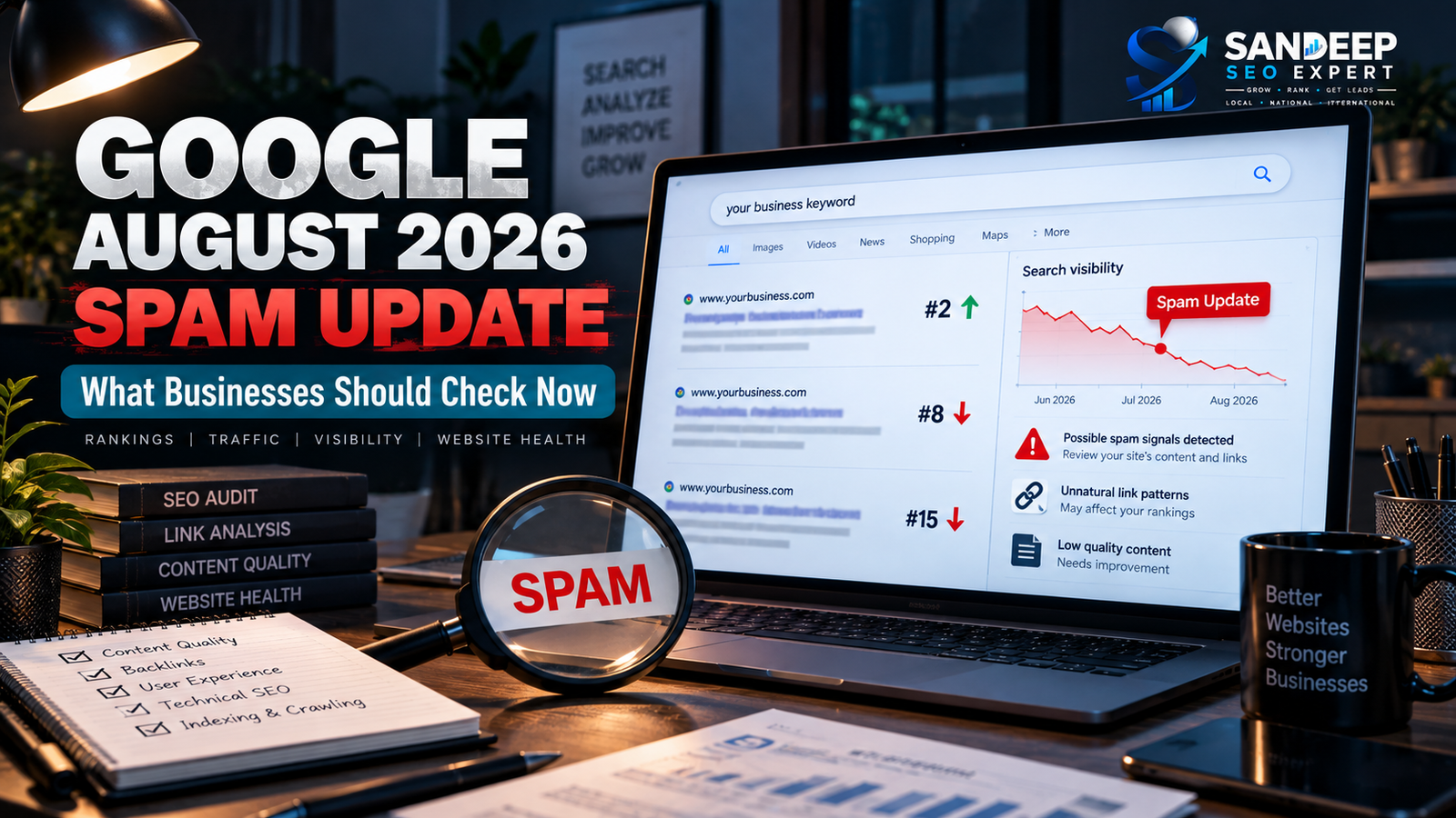 Google August 2026 spam update affecting business website search visibility