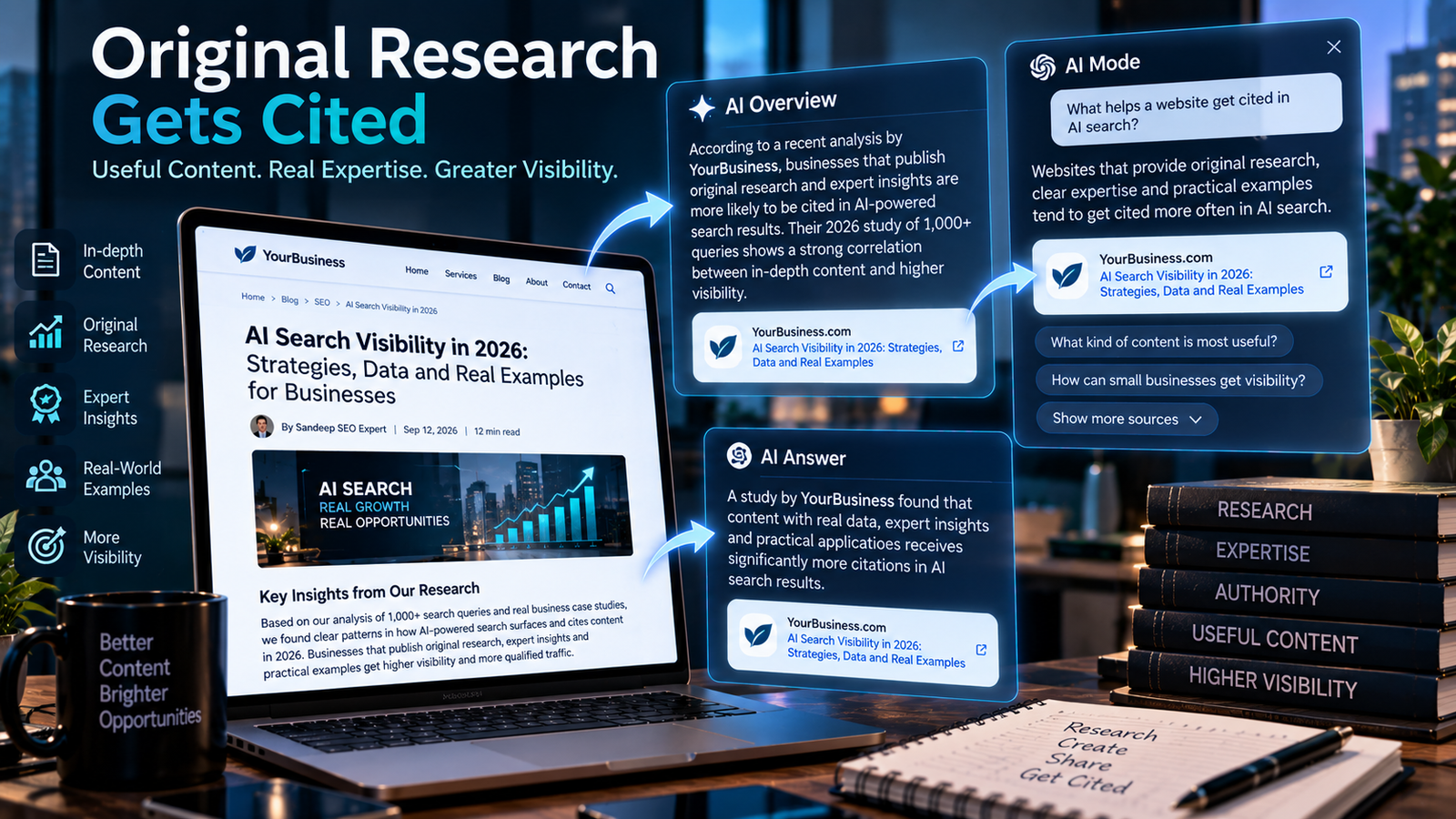 Original website content being referenced as a source in AI search answers
